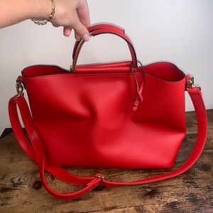 Red purse.